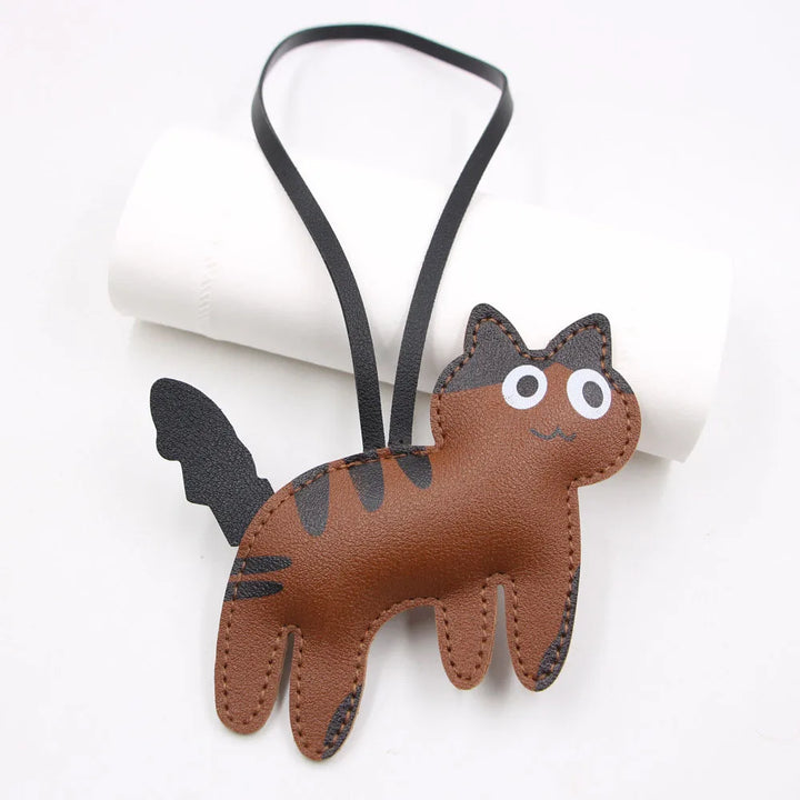 Bear Keychain PU Leather Mini Bag Charm Cute Gift Accessory