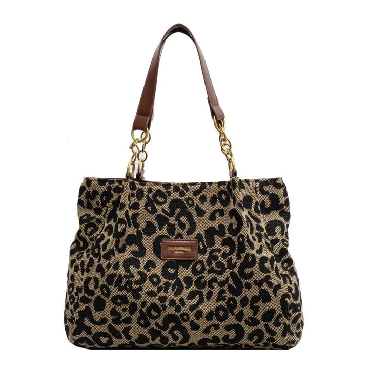 Leopard Print Tote Bag Large Capacity Daily Handbag With Spacious Interior Fall 2026 Trend Gift Idea