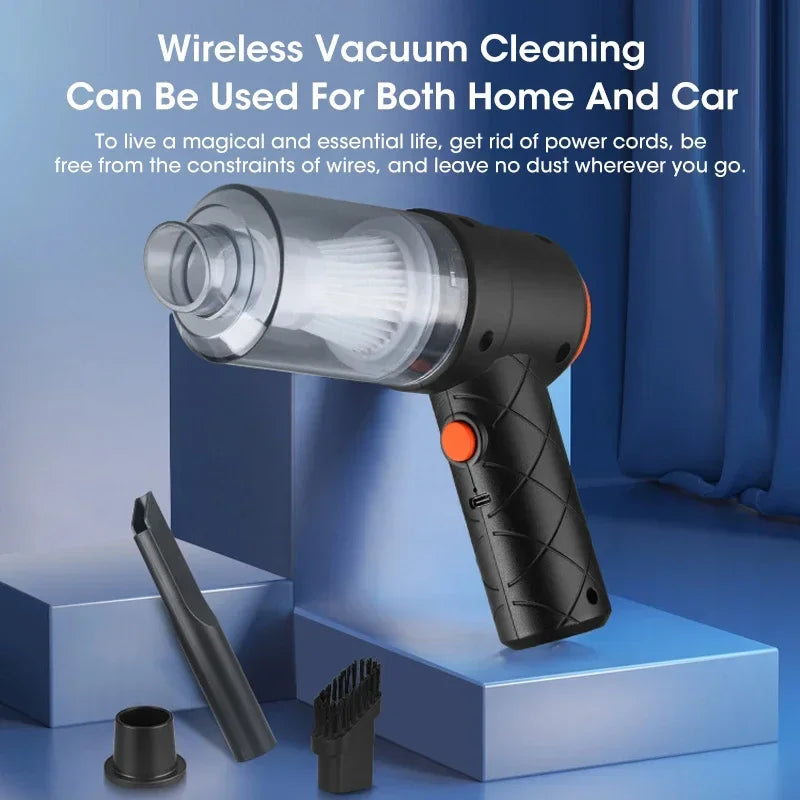 Cordless Handheld Mini Vacuum Cleaner - Wireless Auto &amp; Home Dual Use, Strong Suction, Household Cleaning