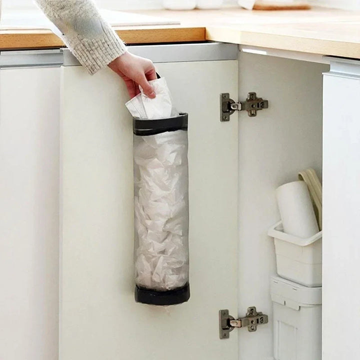 Wall-Mounted Home Organizers for Grocery Bags - Plastic Bag Dispenser &amp; Kitchen Organizer