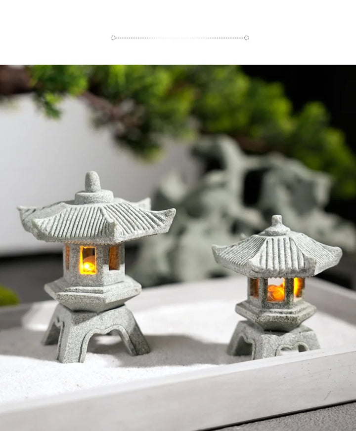 Pagoda Lantern Garden Statue Zen Yard Light Miniature Lamp for Micro Landscape Decor Fall 2026 Trend