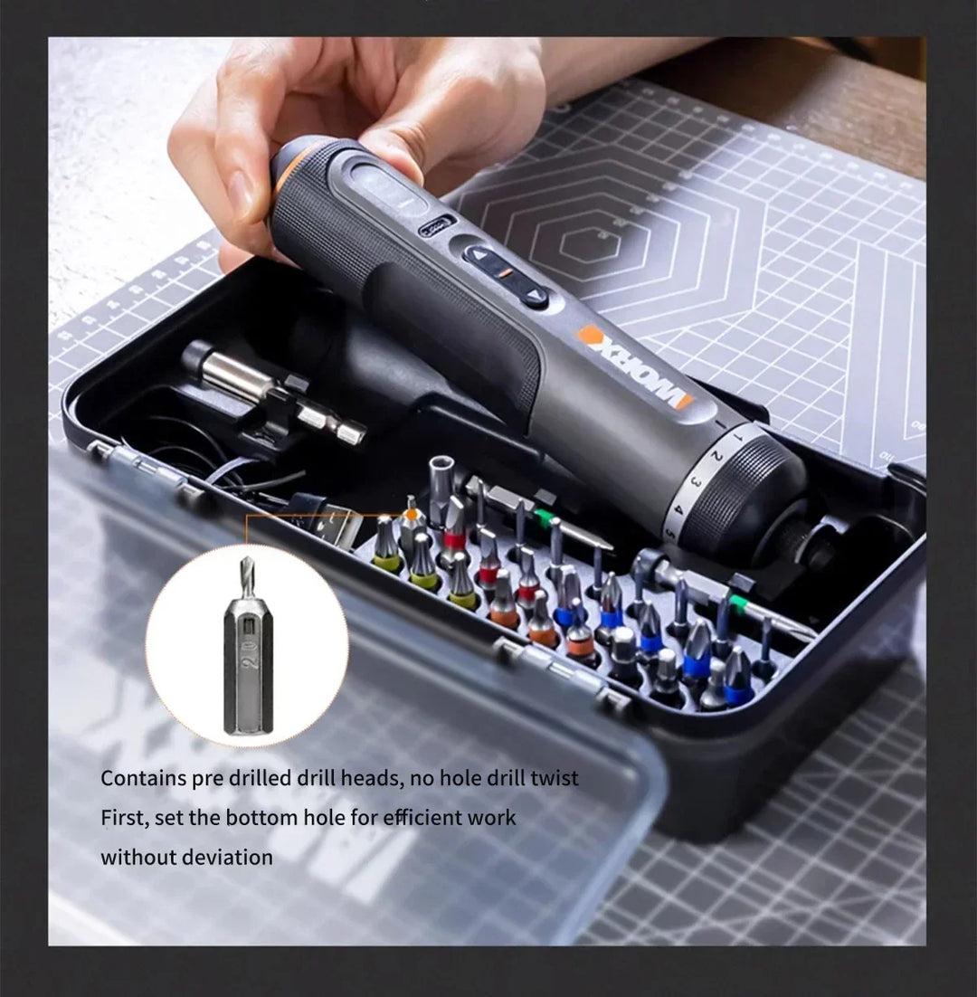 Cordless Screwdriver Kit With 30 Bit Set USB Rechargeable 4V DIY Tool For Home Projects Fall 2025