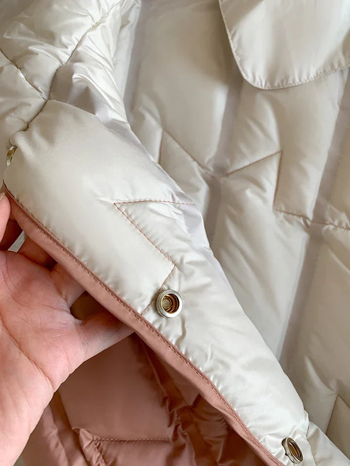 Lightweight Women’s Hooded Down Vest - Quilted Midlength
