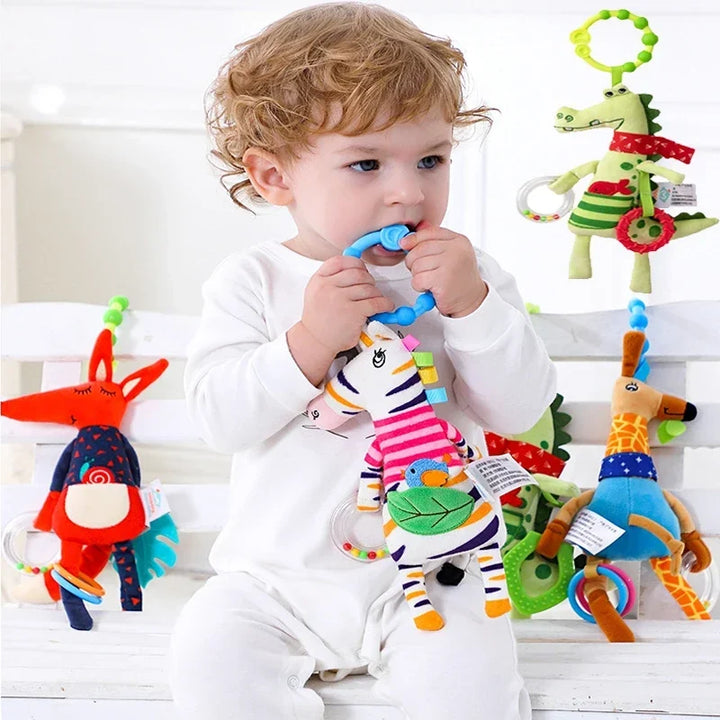 Giraffe Spiral Crib Toy Newborn Sensory Toys Rattle