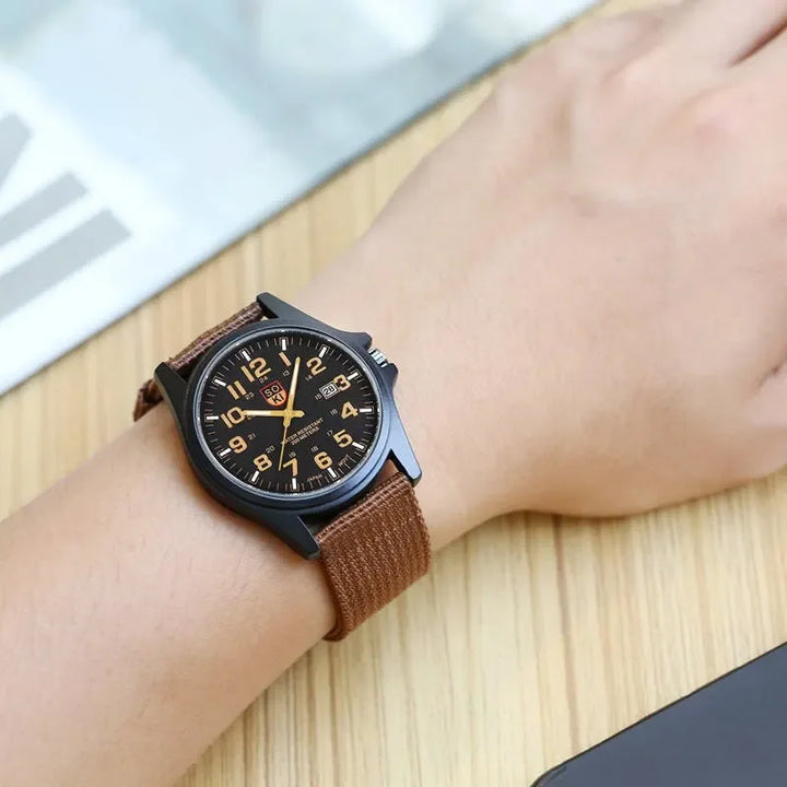 Watch Nylon Strap Quartz Military Style Durable