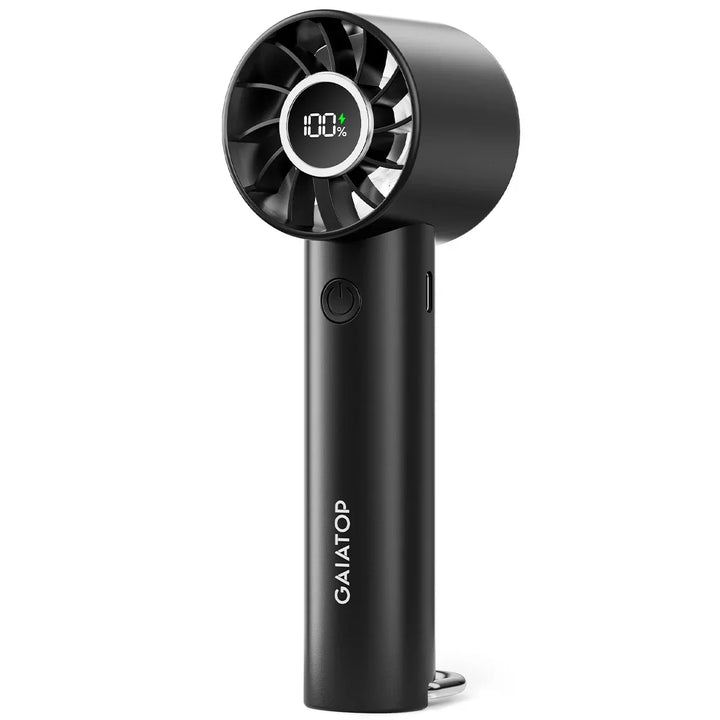Portable Mini Fan Handheld Fan with LED Display 3 Speeds
