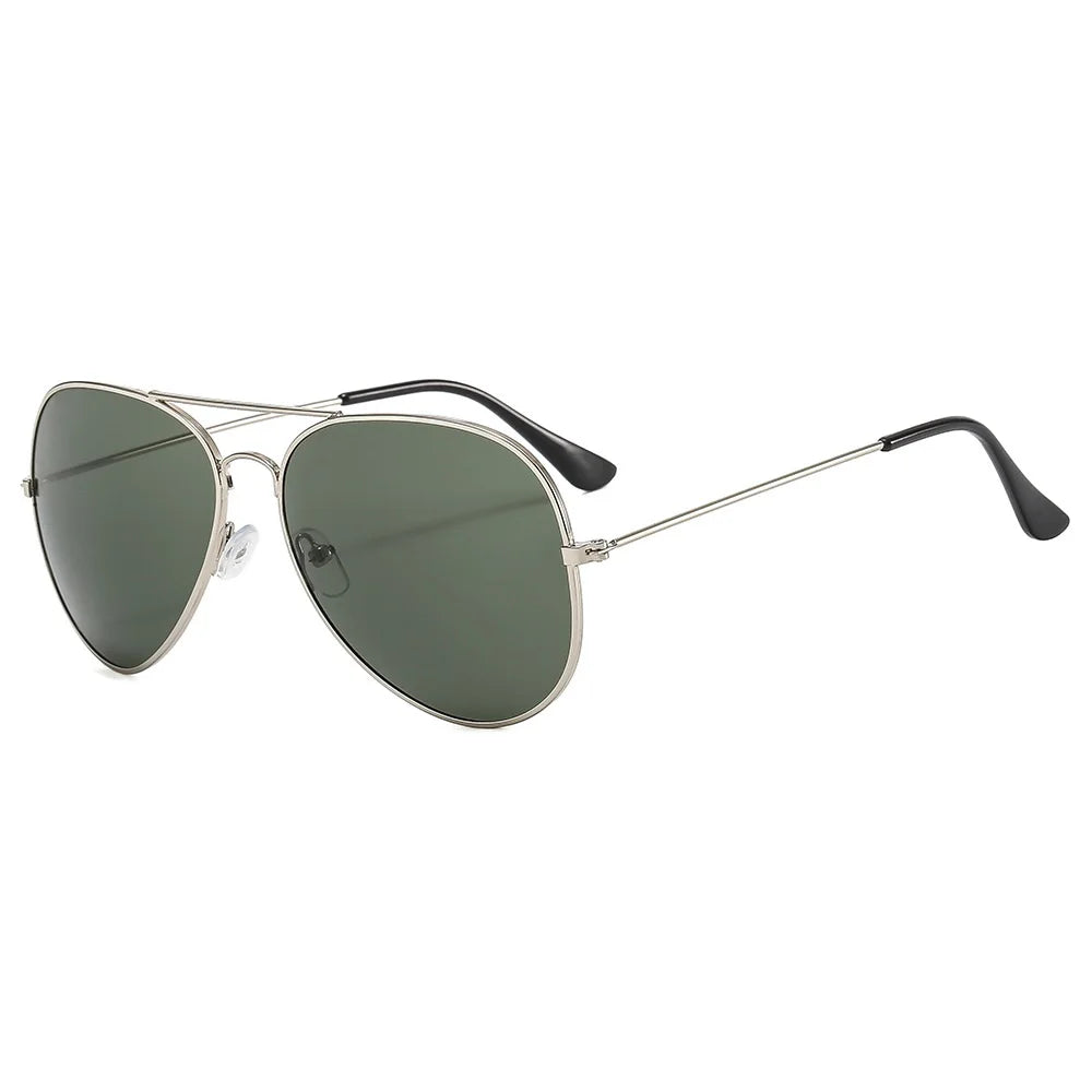 2025 Double Bridge Aviation Sunglasses for Women - UV400 Alloy Frame Mirror Glasses