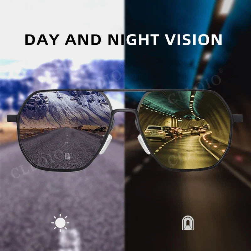 Photochromic Sunglasses Anti Glare Day Night Vision Polarized UV400 Unisex Square Frame Summer 2026 Trend