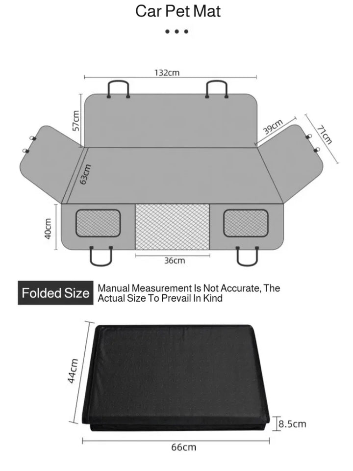 Waterproof Pet Car Seat Cover - Non-Slip Scratch-Proof Hammock Back Seat Protector for Dogs