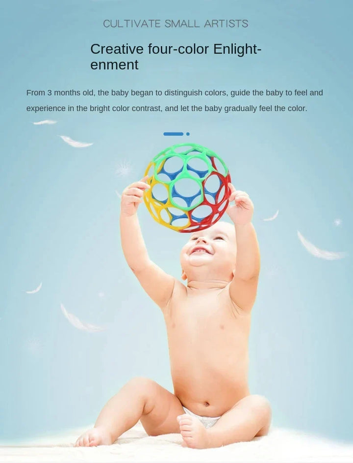 Baby Rattle Teether Ball Newborn Sensory Toys Soft Safe