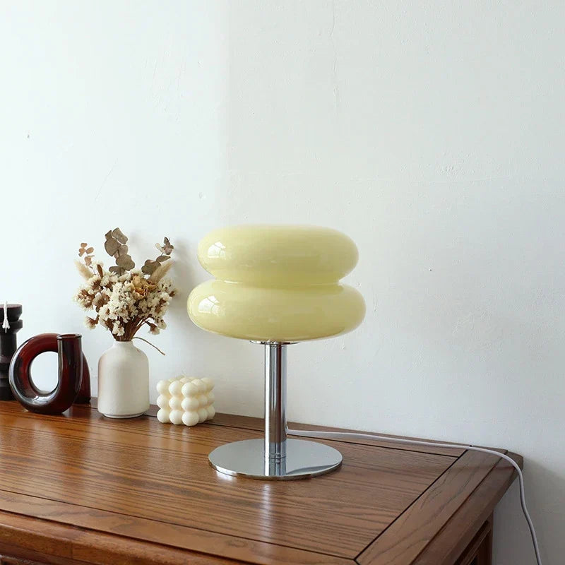 Macaron Glass Table Lamp Trichrome Night Light Eye Guard