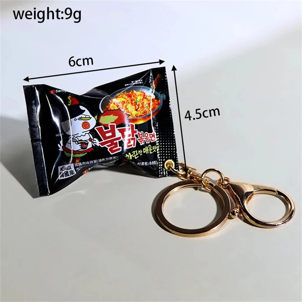 Instant Noodle Keychain Mini Snack Phone Charm Gift