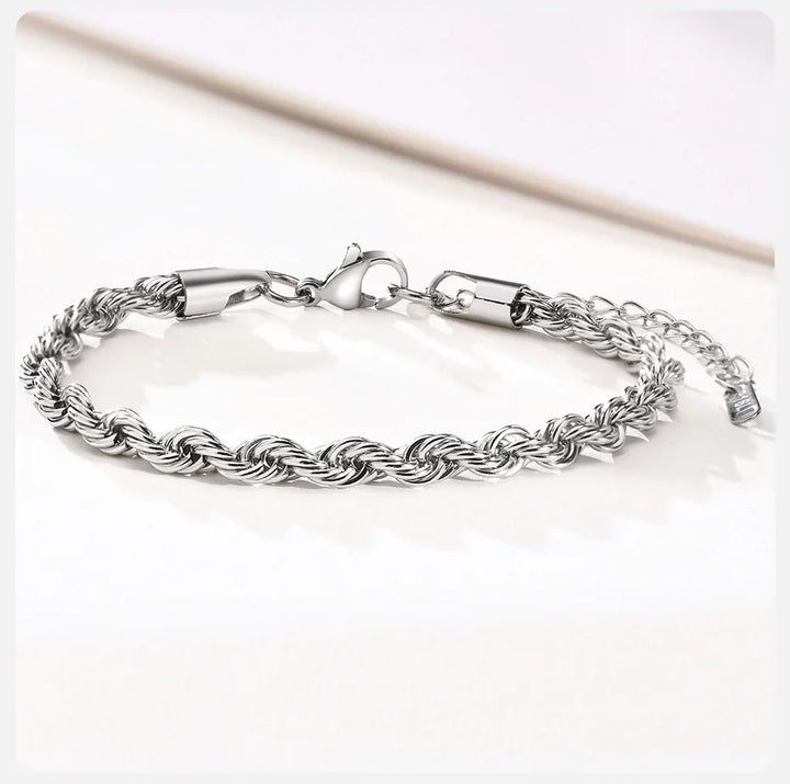 Stainless Steel Rope Chain Bracelet Twisted Singapore