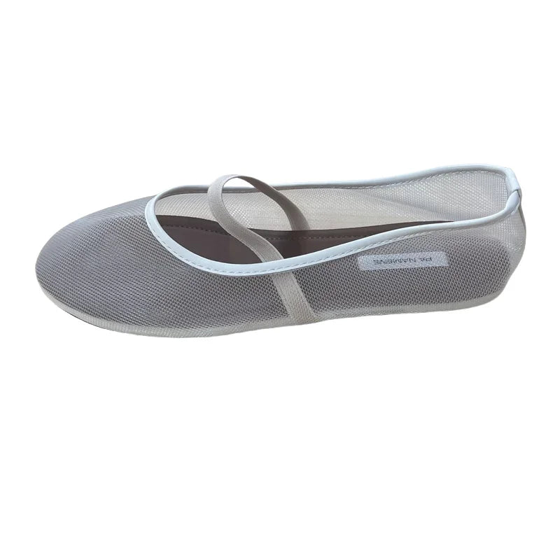 Lightweight Women’s Mary Jane Flats - Shallow Mesh, Casual