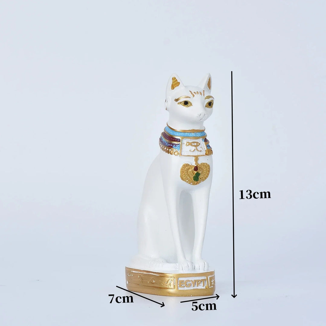 Cat Statue Mini Egyptian Cat Goddess Resin Decor For Home And Garden Retro Gift Idea