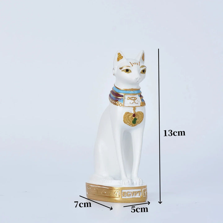 Cat Statue Mini Egyptian Cat Goddess Resin Decor For Home And Garden Retro Gift Idea