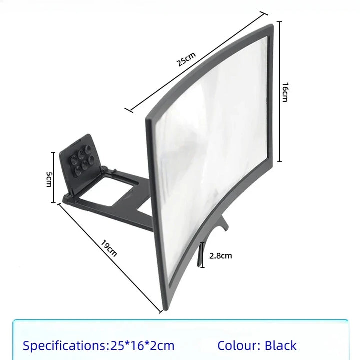 Phone Screen Magnifier 12 Inch Curved Desk Stand For Hands Free Video Viewing Back To School 2026 Ultra Clear