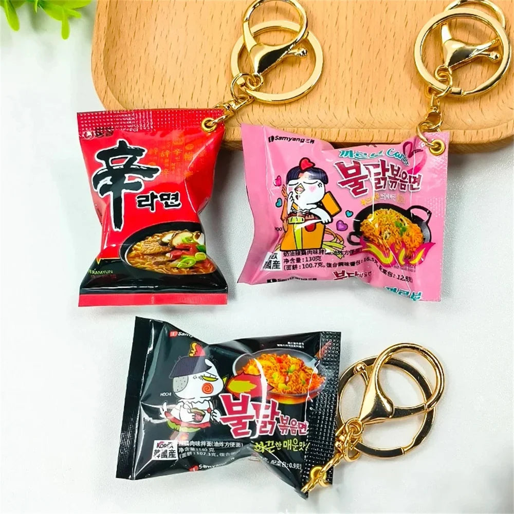 Instant Noodle Keychain Mini Snack Phone Charm Gift