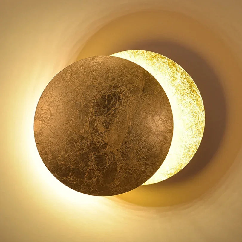 Wall Sconce Light Round Eclipse Modern Wall Lamp Iron Construction Ambient Bedside Decor Fall 2026