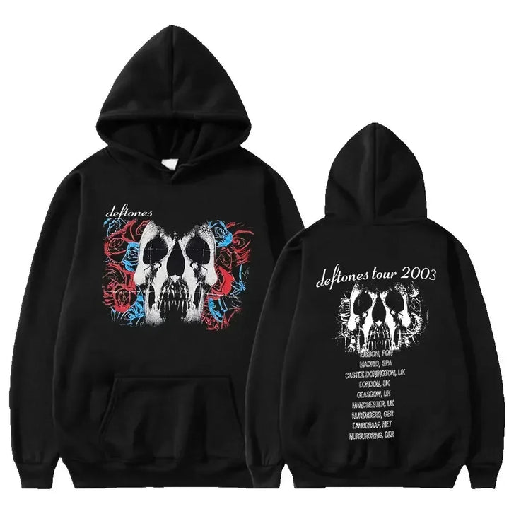 Oversized Unisex Hoodie - Retro Punk, Polyester, Street