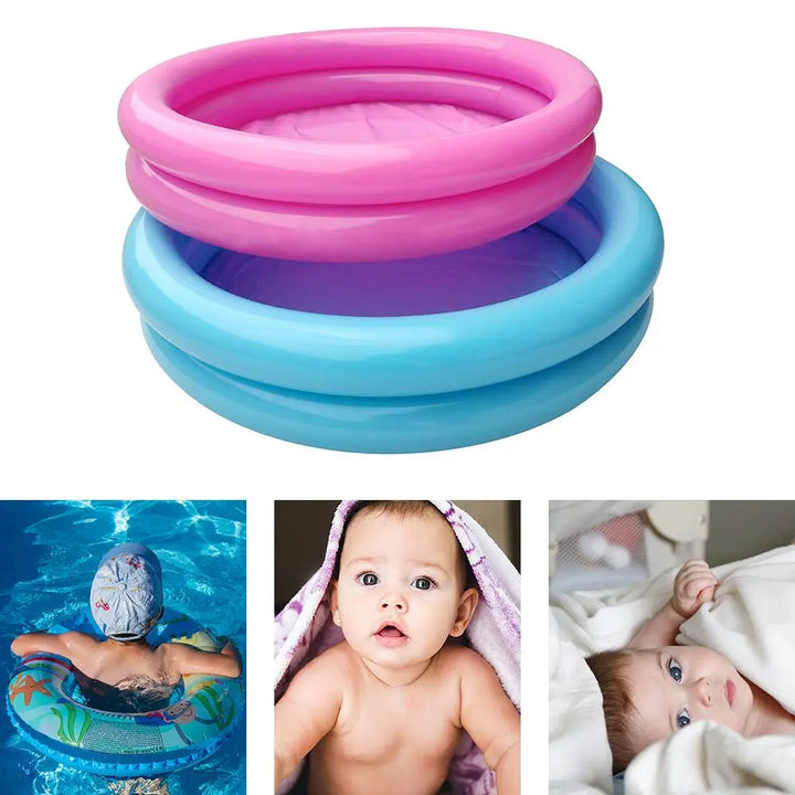 Inflatable PVC Garden Pool for Kids 0-3 Years, Round 60x14cm Puncture Resistant Summer Water Play Basin