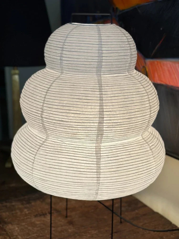 LED Rice Paper Lamp Tricolour Dimming Japanese Style