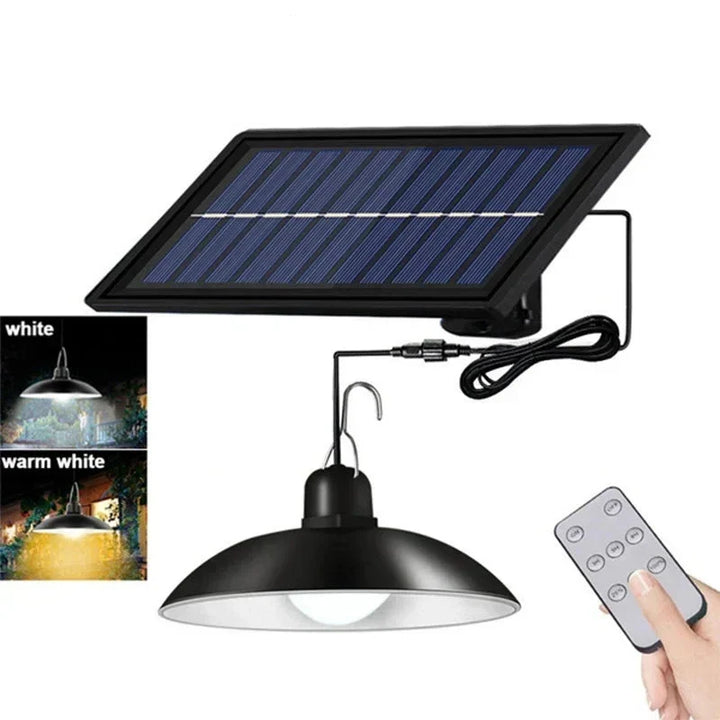Solar Pendant Light With Remote Control, Outdoor Waterproof LED Lamps For Shed Barn Backyard Patio 2026
