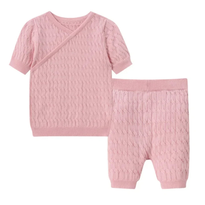 Soft Unisex Kids’ Matching Outfits – Plaid Grid, Floral, 100% Cotton, Summer Casual Wear