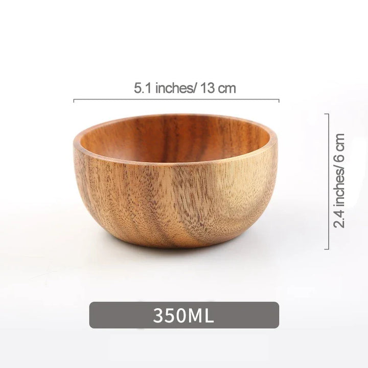 Acacia Wooden Bowl Japanese Style Salad Bowl Ramadan