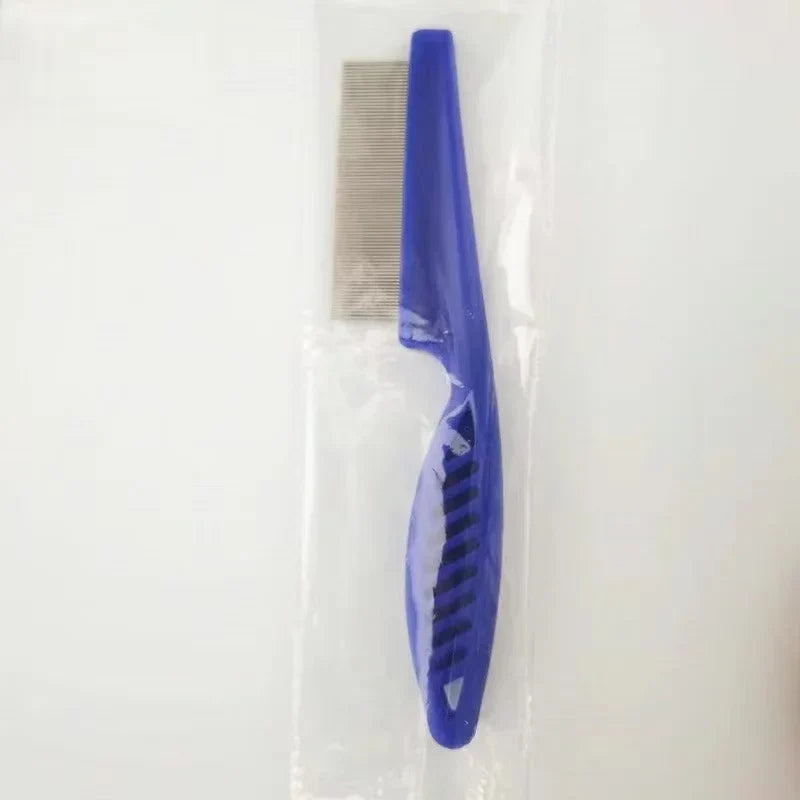 Stainless Steel Pet Grooming Comb - Flea &amp; Shedding Brush for Cats &amp; Dogs, Massage Tool