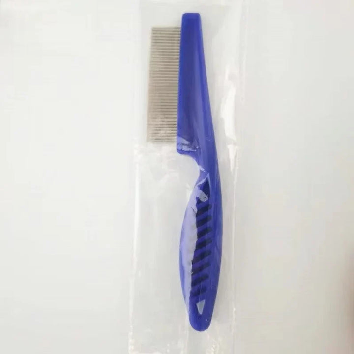 Stainless Steel Pet Grooming Comb - Flea &amp; Shedding Brush for Cats &amp; Dogs, Massage Tool