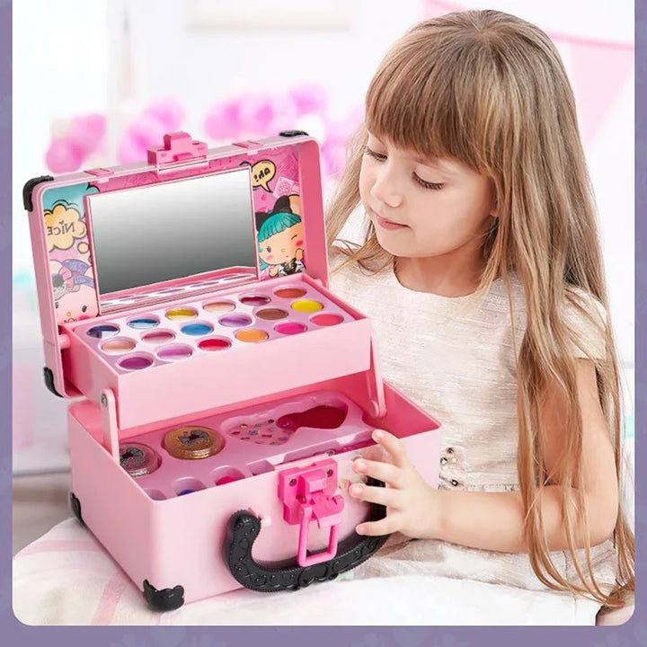 Princess Makeup Play Set for Kids - Safe, Non-Toxic Cosmetic Kit with Lipstick &amp; Eye Shadow