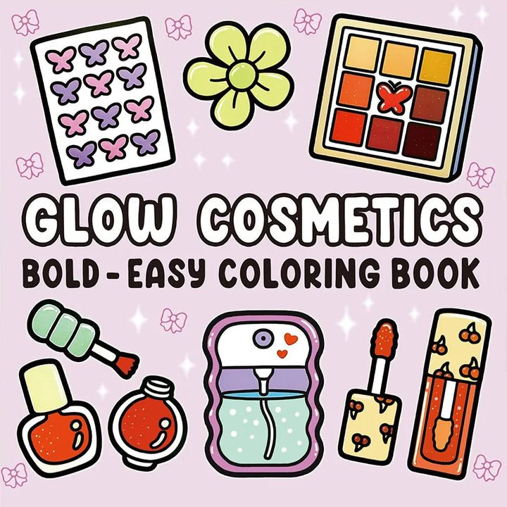 Adult colouring Book Cosmetics Themed Bold Easy Patterns Fall 2025 Gift Idea
