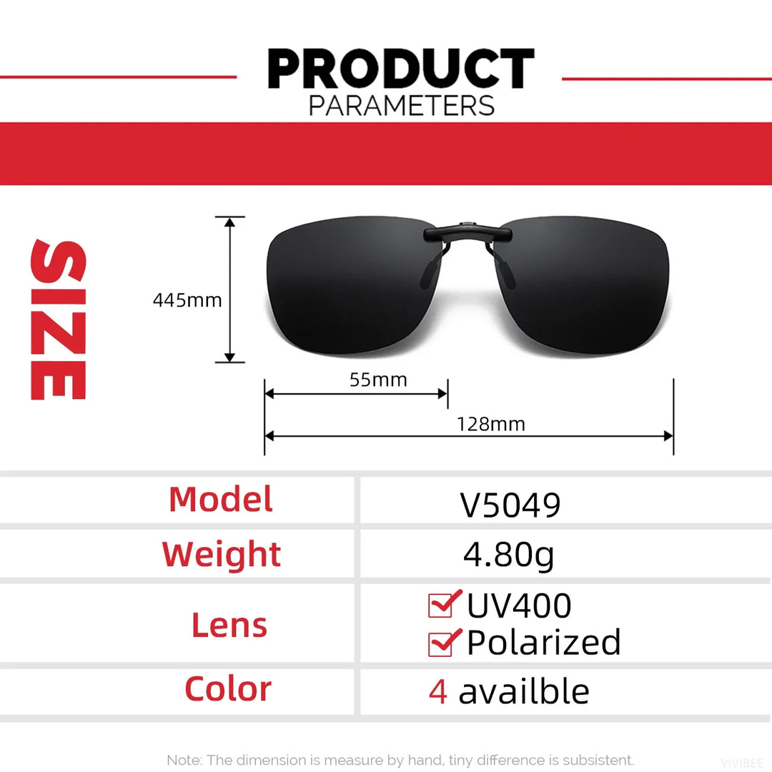 Clip-On Sunglasses Polarized Square Frames UV400 Anti-Glare Night Driving Summer 2026 Trend