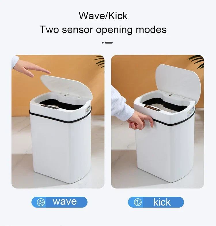 Smart Sensor Trash Can Rectangular Kitchen Bathroom