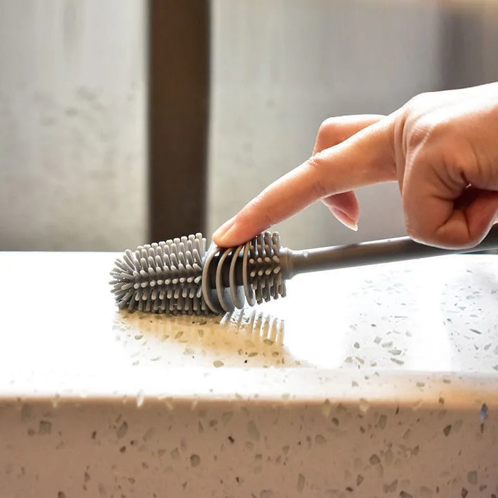 Long Handle Silicone Cleaning Brush - Household Stain Remover for Cups &amp; No Dead Corners