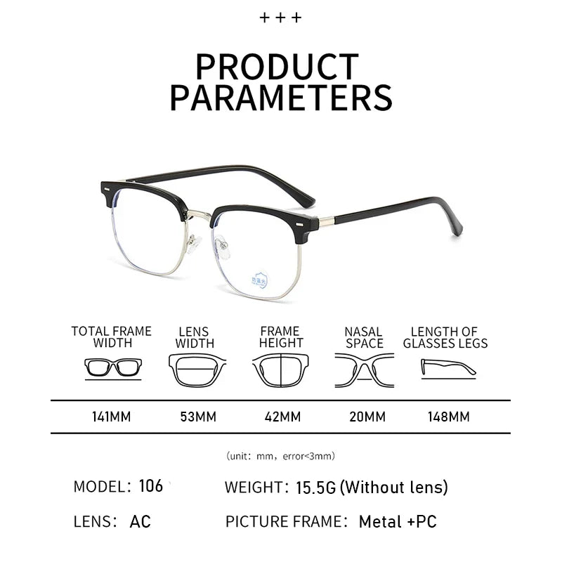 Blue Light Blocking Glasses Photochromic Rectangle Eyewear For Office And Computer Use Fall 2026 TikTok Viral Gift