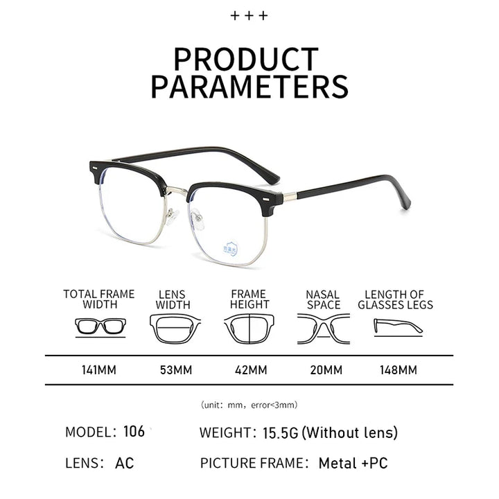 Blue Light Blocking Glasses Photochromic Rectangle Eyewear For Office And Computer Use Fall 2026 TikTok Viral Gift