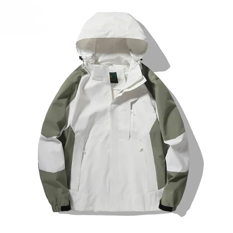 Windproof Mens Hooded Jacket - Loose Boxy, Poly, Climbing