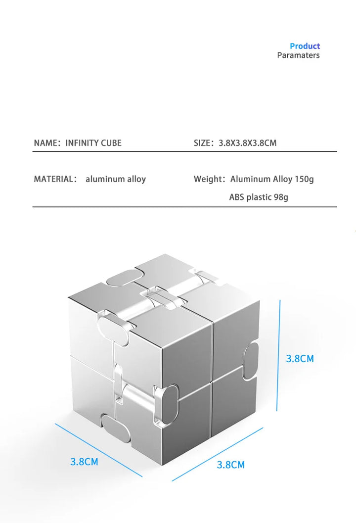 Metal Magic Cube Stress Relief Toy Portable Puzzle Focus