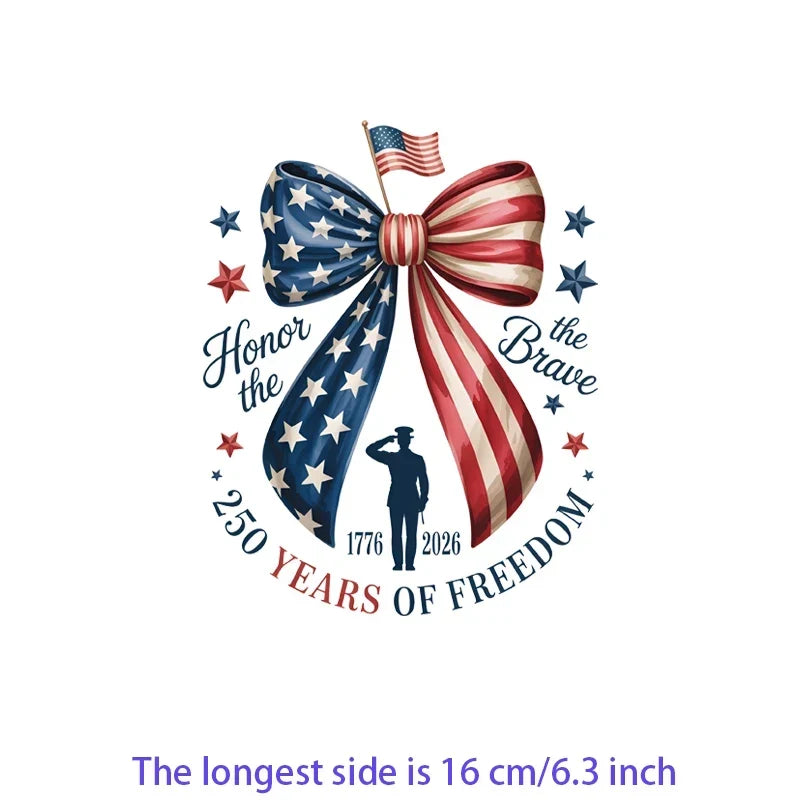 Iron On Patches USA Flag Bald Eagle Heat Transfer Set Patriotic 4th Of July DIY Clothing Decor 2026