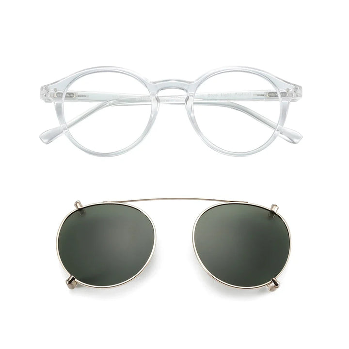 Clip On Sunglasses Retro Round Frames Anti Blue Light Polarizing Clip Ons Summer 2026