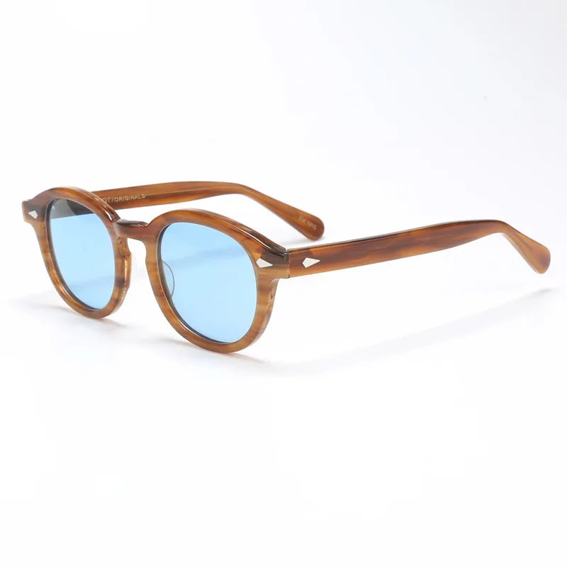 Polarized Sunglasses Vintage Round Acetate Frame Summer 2026 Driving Glare Reduction Gift Idea