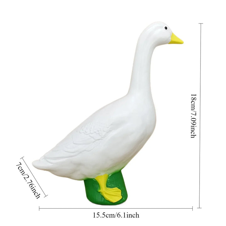 Goose Garden Statue 18cm White Outdoor Decor Landscape Animal Figurine Gift Spring 2026