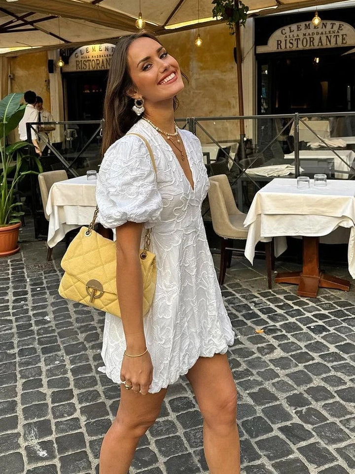 Elegant White Dress for Women with Exquisite Detailing - Versatile Summer Formal Dress for Casual and Special Occasions