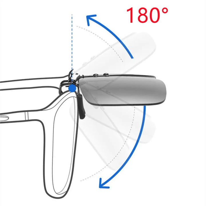 Clip-On Sunglasses Polarized UV400 Night Vision Driving Glasses Square Clip-Ons Anti-Glare Vintage Style 2026