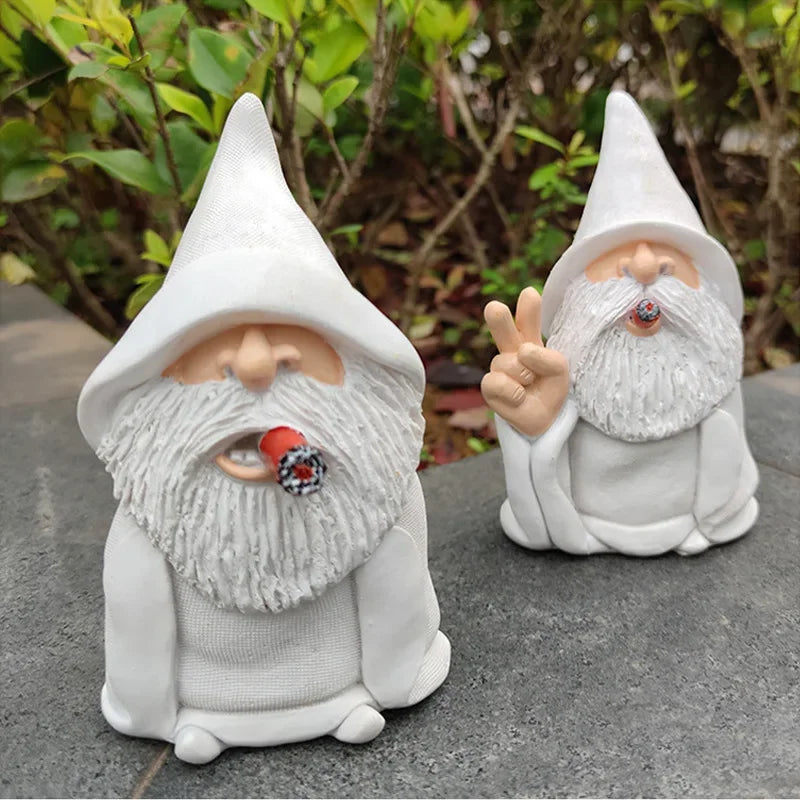 Funny Garden Gnome Statue - Hand Painted Resin Outdoor Ornament, Fall 2026 Yard Decor Gag Gift