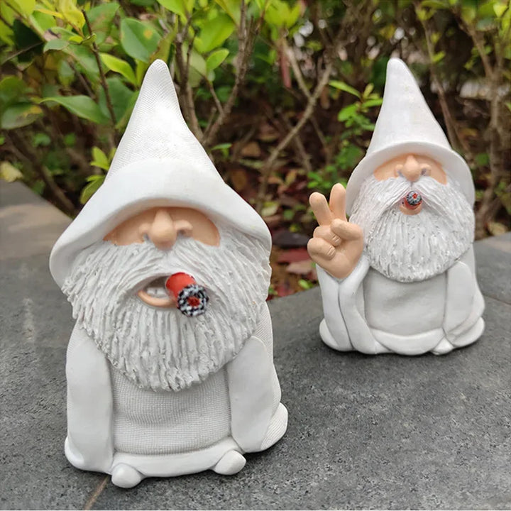Funny Garden Gnome Statue - Hand Painted Resin Outdoor Ornament, Fall 2026 Yard Decor Gag Gift
