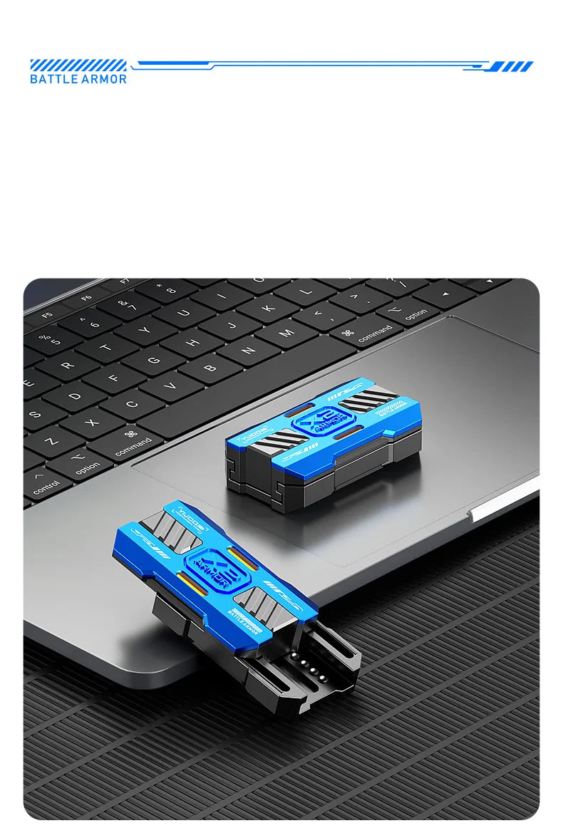 Luminous Push Slider Metal Fidget Toy EDC Stress Relief