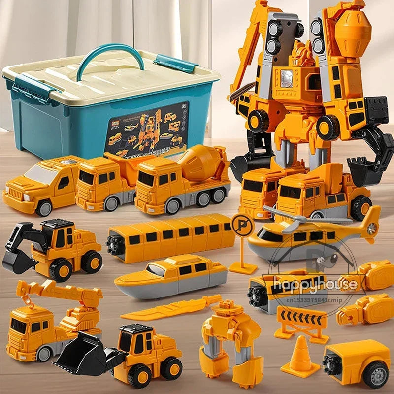 Magnetic Building Blocks Set - Transforming Robot Car Toy for Toddlers, STEM Learning Toy, Fall 2025 Gift Idea